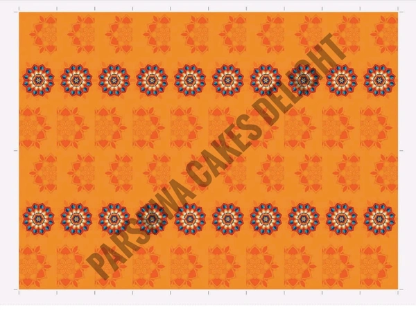 Full Chocolate Wrap Sticker Sheet - Orange, 20 Stickers, 3*11 Cms