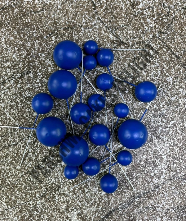 Imported Pastel Faux Ball - Dark Blue, 2Cm - 2.5Cm - 3Cm - 4Cm