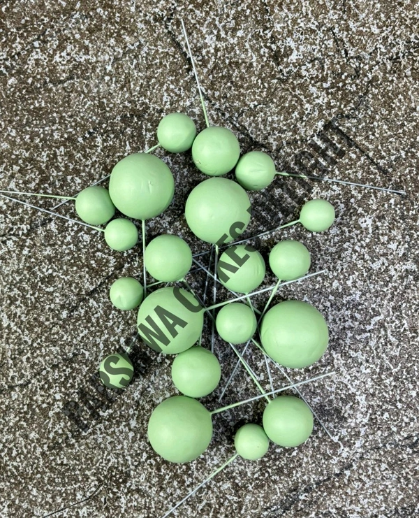 Imported Pastel Faux Ball - Light Green, 2Cm - 2.5Cm - 3Cm - 4Cm