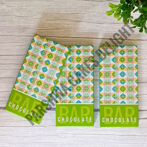 Premium Chocolate Bar Box  - Green, 10 Pcs Pack, Delight 4