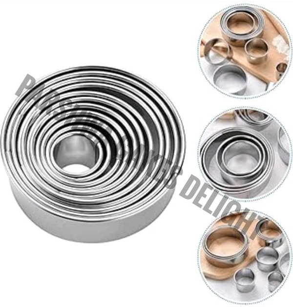 Stainless Steel Ring Cutter Set - 11 Pcs Pack