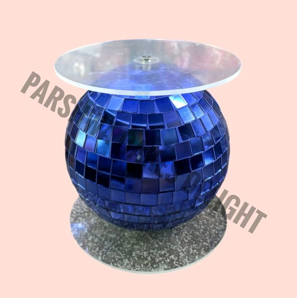 Disco Ball Cake Spacer - Blue, 1 Pc, Base 6 inch X Height 6 inch