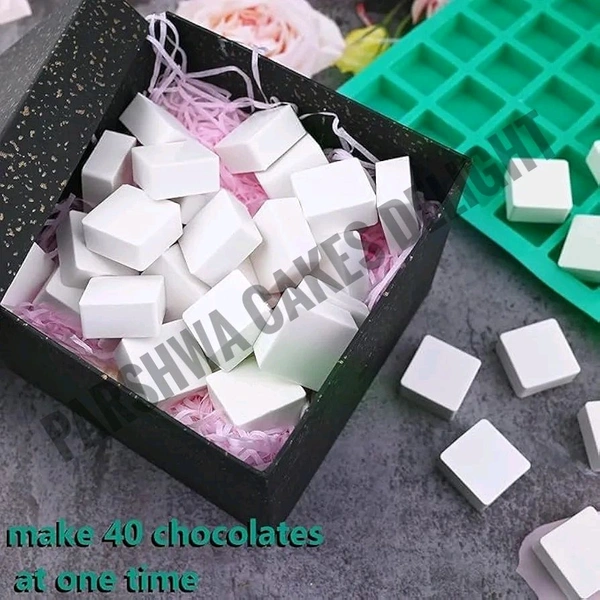 Square Shape Silicone Chocolate Mould - 40 Cavity