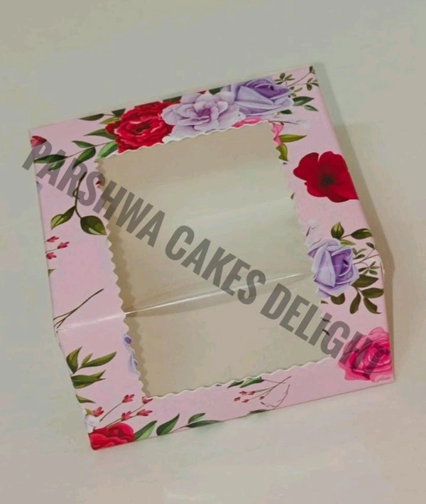 Brownie Box - One Brownie, Floral, 10 Pcs Pack