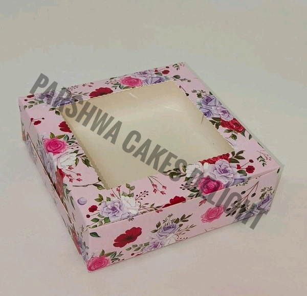 Brownie Box - Floral, 10 Pcs Pack, Four Brownie