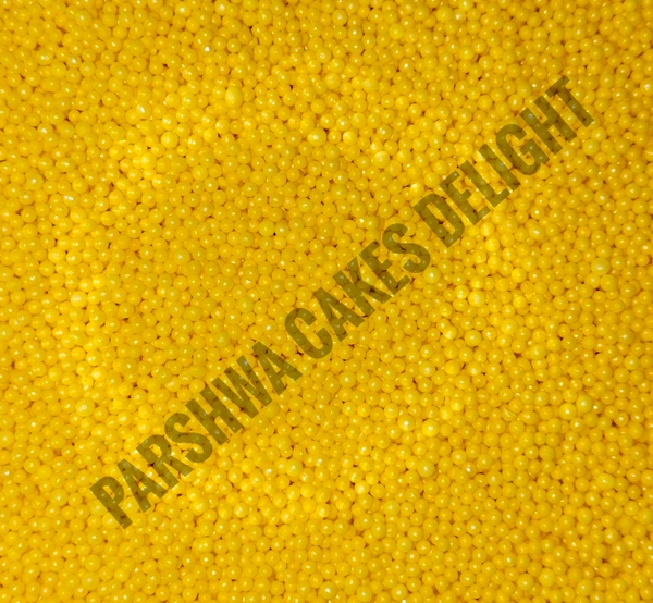 Edible Small Sprinkle Balls - 100g, Yellow