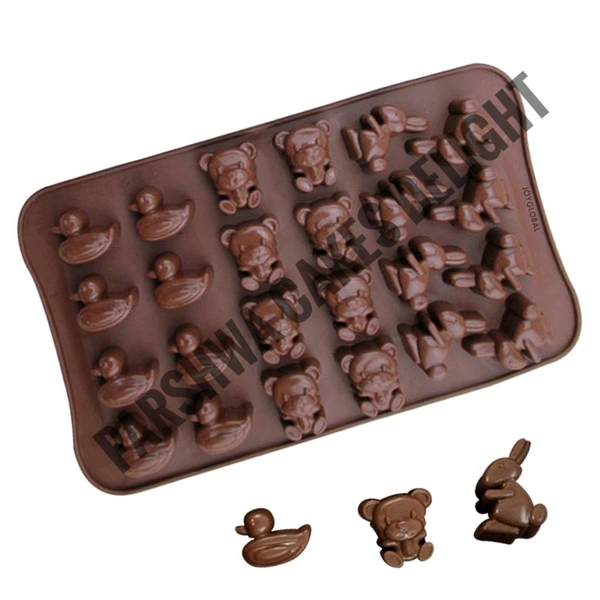 Teddy & Duck Chocolate Mould - 24 Cavity