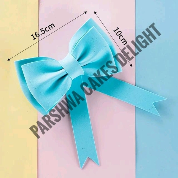 Bow For Cake Decoration  - Blue, 1 Pc