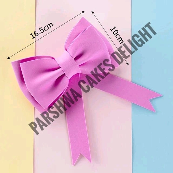 Bow For Cake Decoration  - Pink, 1 Pc