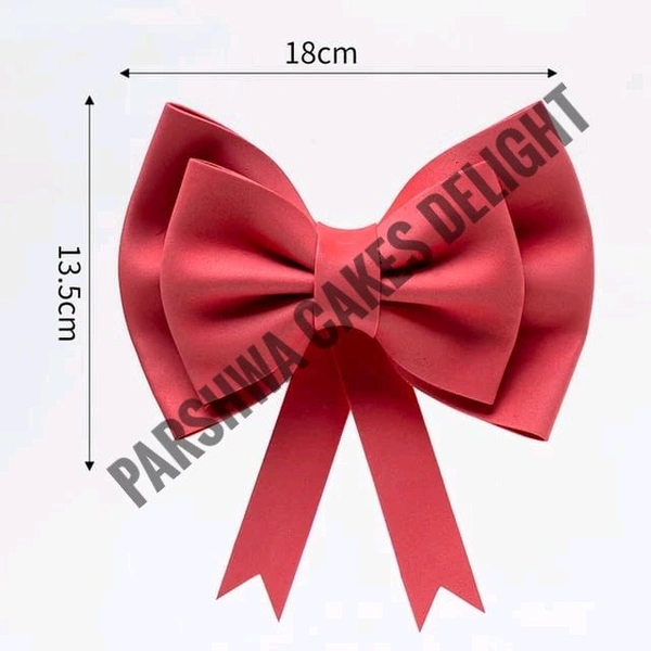 Bow For Cake Decoration  - Red, 1 Pc