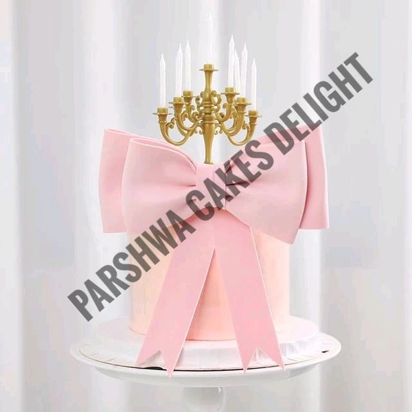 Bow For Cake Decoration  - Baby Pink, 1 Pc