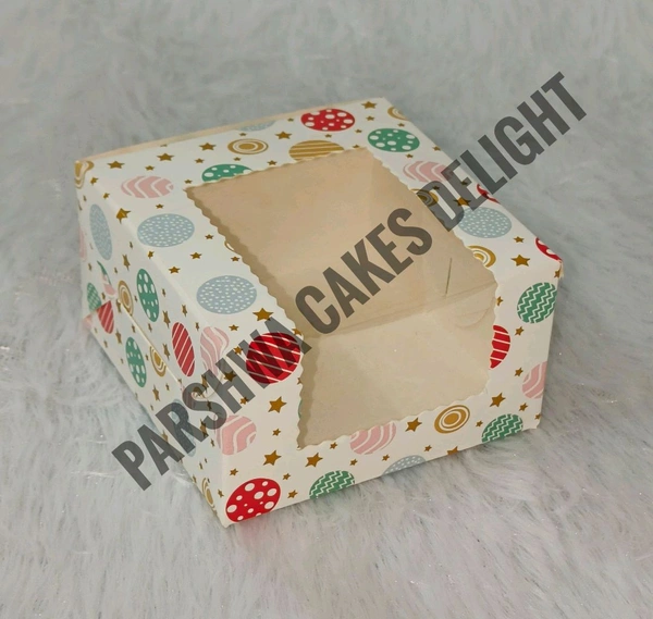 Christmas Brownie Box - Delight 3 Polkadot, 10 Pcs Pack, 1 Brownie 3*3*1.75"