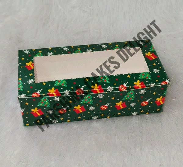 Christmas Brownie Box - 10 Pcs Pack, 2 Brownie 6*3*1.75", Delight 2 Green