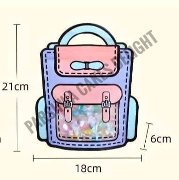  Bag Pack Zip Lock Pouch With Window - Purple, 10 Pcs Pack, Small Size  18*21*6 Cm