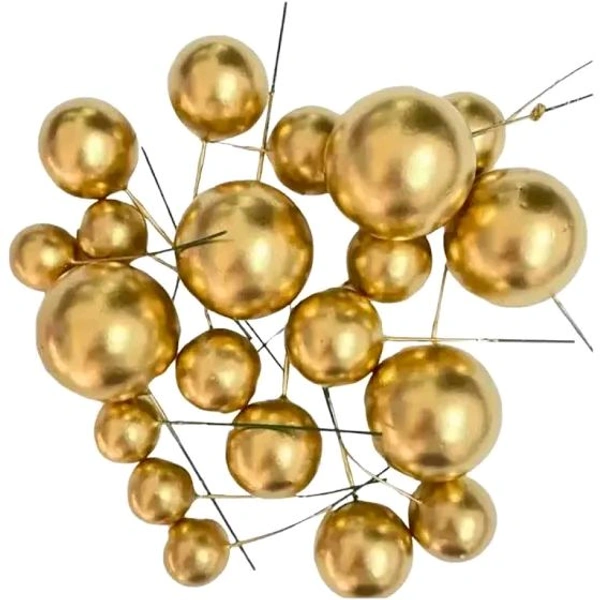 Imported Faux Balls - 2Cm - 2.5Cm - 3Cm - 4Cm, Gold