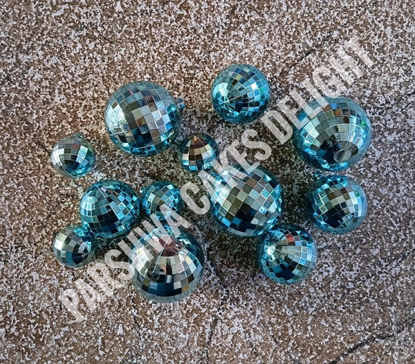 Imported Disco Balls - Blue, 12 Pcs Pack