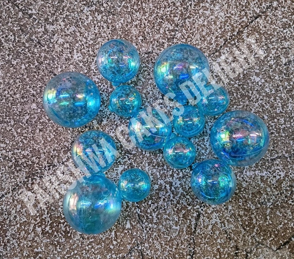 Transparent Crystal Ball - Sky Blue, 12 Pcs Pack