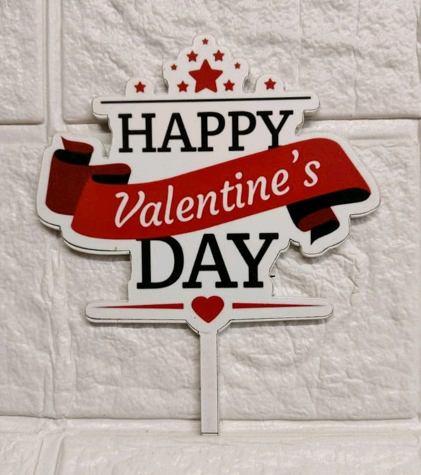 Valentine's Acrylic Topper  - L1, 4 Inches