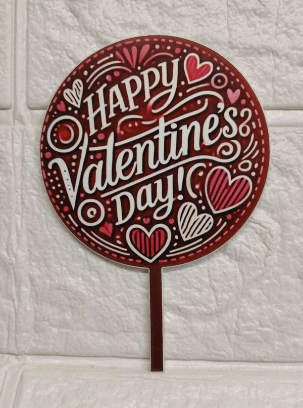 Valentine's Acrylic Topper  - L3, 4 Inches