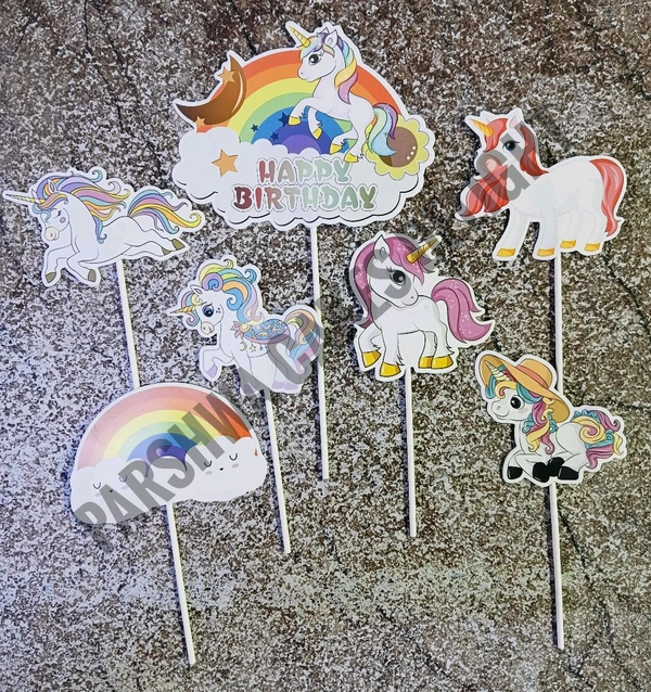 Imported Paper Theme Topper  - Unicorn