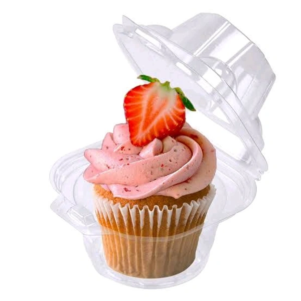 PVC CUPCAKE BOX - 1 Cavity, 10 Pcs Pack