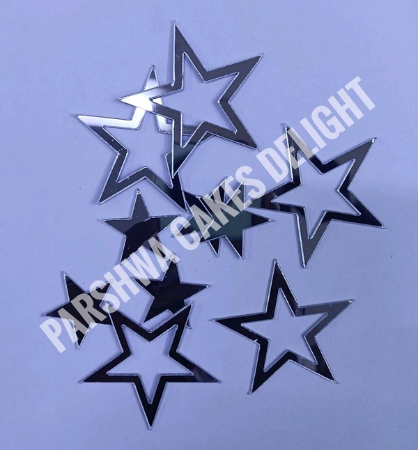 ACRYLIC STARS - 5 Sets, Silver