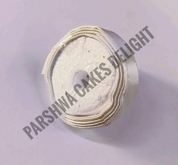 Plain Satin Ribbon  - White, 1/2 Inches