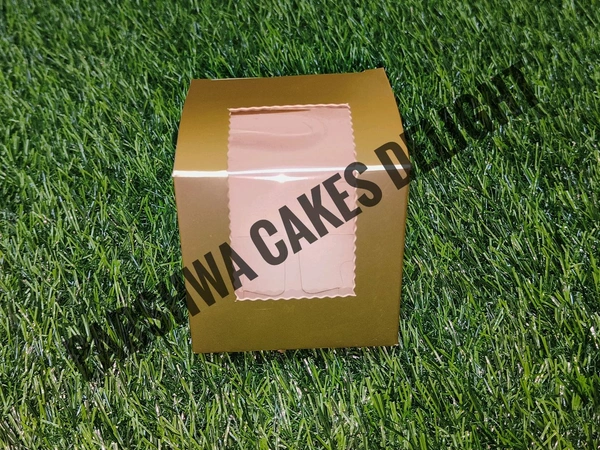 Standup Cookie Box - Gold, 10 Pcs Pack, 3 Cookie Box 3*3*3 Inches