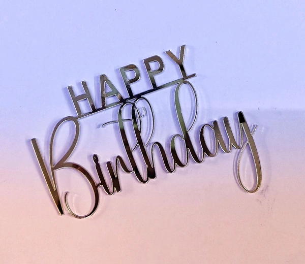 Acrylic Cut Out - Delight 34, Gold, 4 Inches