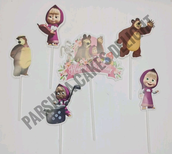 Imported Paper Theme Topper  - Masha Bear