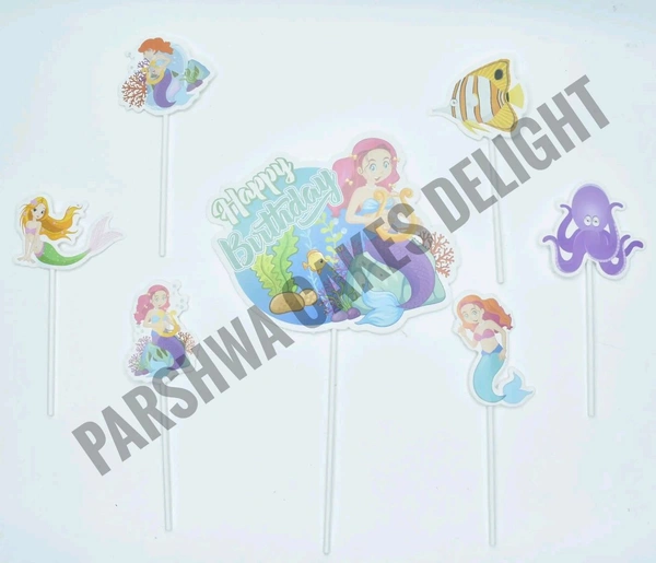 Imported Paper Theme Topper  - Doll Mermaid