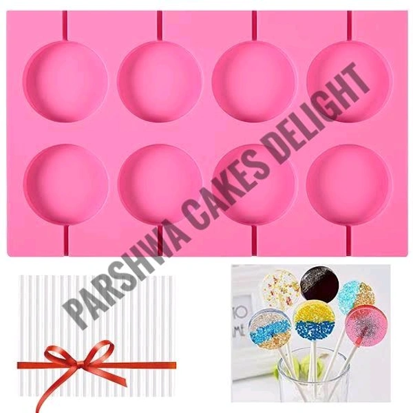 SILICONE LOLLIPOP MOULD - 8 In 1