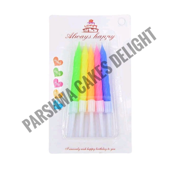 Mini Twisted Candle - Pastel, 1 Pack Of 10 Pcs