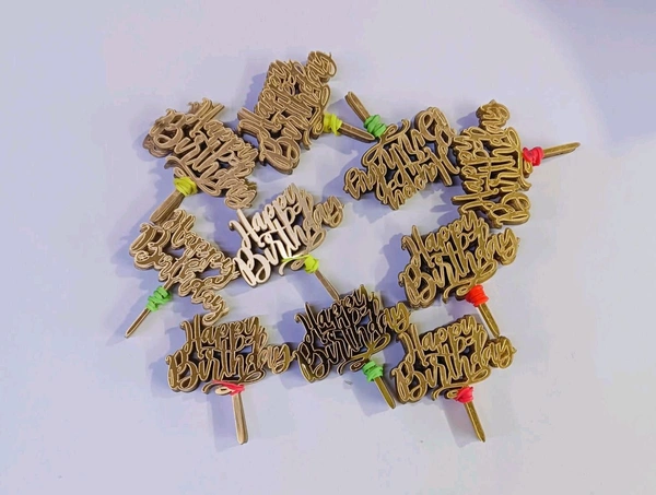 Acrylic 2 Inches Cake Topper  - Delight 1, 100 Pcs Pack