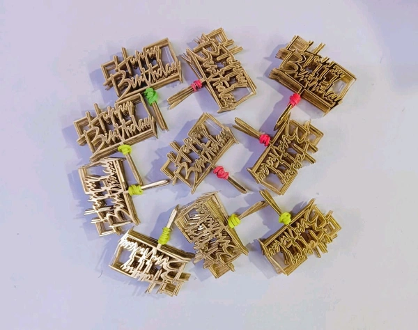 Acrylic 2 Inches Cake Topper  - Delight 2, 100 Pcs Pack