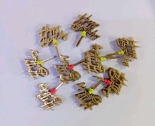 Acrylic 2 Inches Cake Topper - Delight 3, 100 Pcs Pack