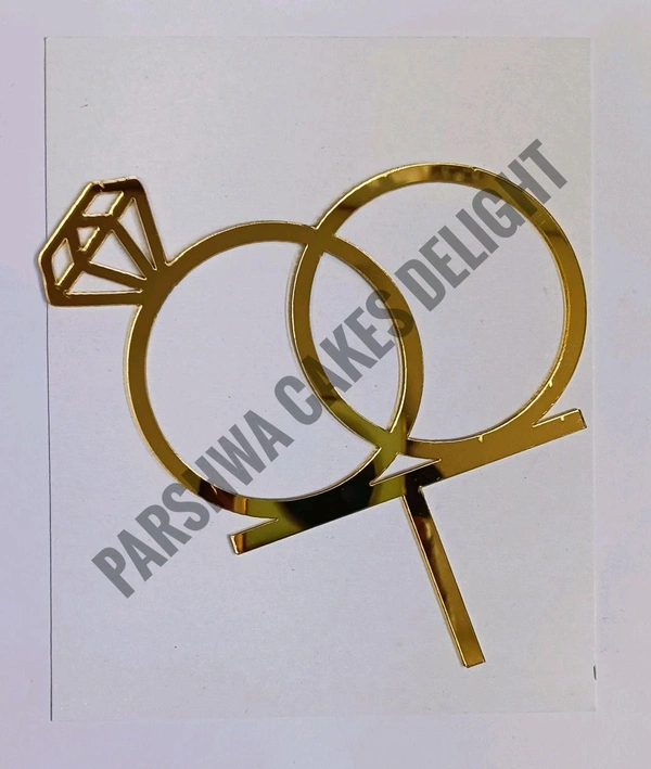 ACRYLIC TOPPER N - 206 Ring, Gold, 5 Inches