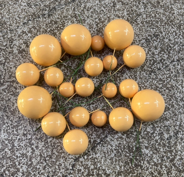 Imported Faux Balls - Nude Yellow, 2Cm - 2.5Cm - 3Cm - 4Cm