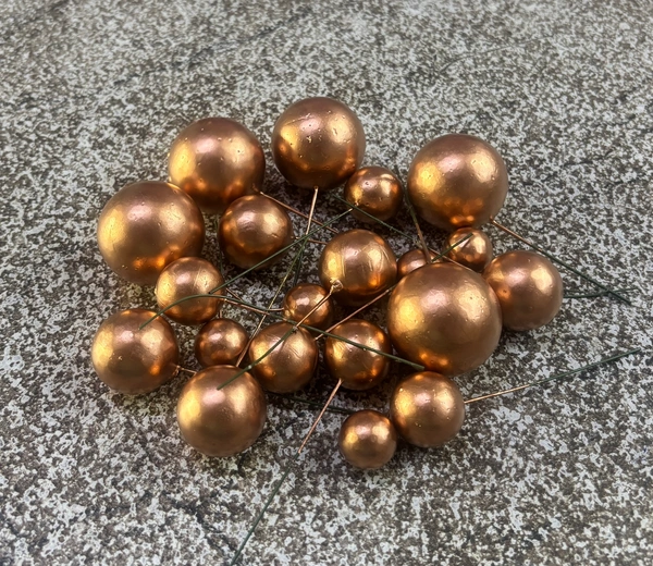 Imported Faux Balls - Rose gold, 2Cm - 2.5Cm - 3Cm - 4Cm