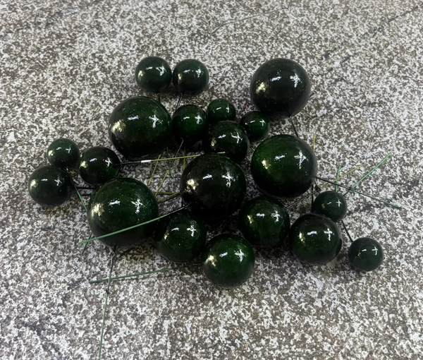 Imported Faux Balls - Emerald Green, 2Cm - 2.5Cm - 3Cm - 4Cm