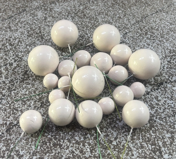 Imported Faux Balls - 2Cm - 2.5Cm - 3Cm - 4Cm, Beige