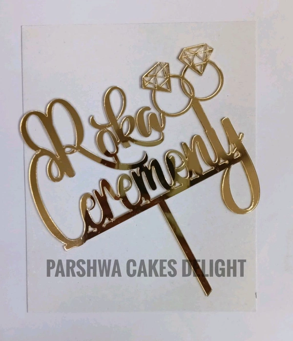 ACRYLIC TOPPER N - Gold, 213 Roka Ceremony, 5 Inches
