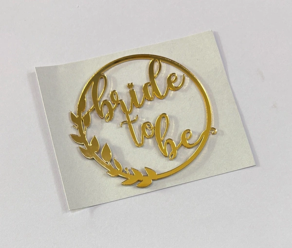 Acrylic Cut Out - Delight 36, Gold, 4 Inches