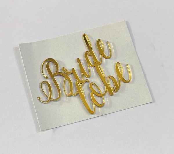Acrylic Cut Out - Delight 37, Gold, 4 Inches