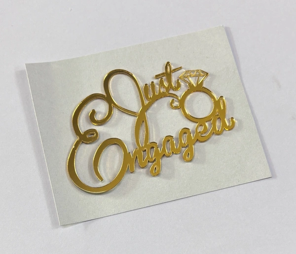 Acrylic Cut Out - Delight 40, Gold, 4 Inches
