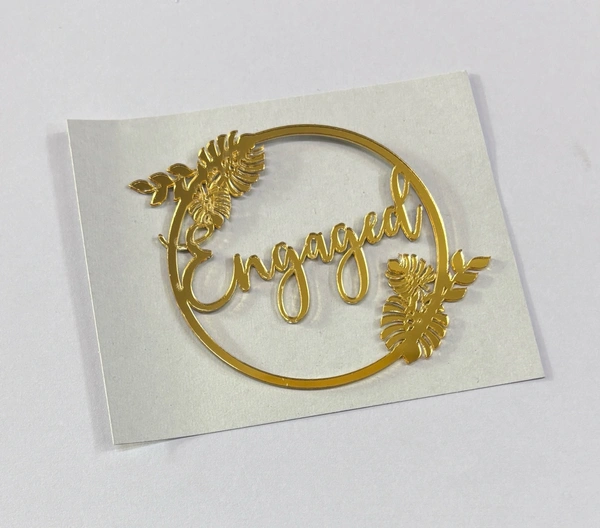 Acrylic Cut Out - Gold, Delight 42, 4 Inches
