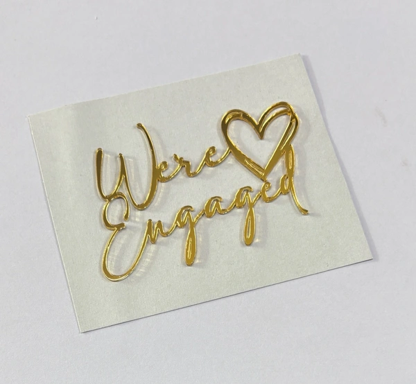 Acrylic Cut Out - Delight 43, 4 Inches, Gold