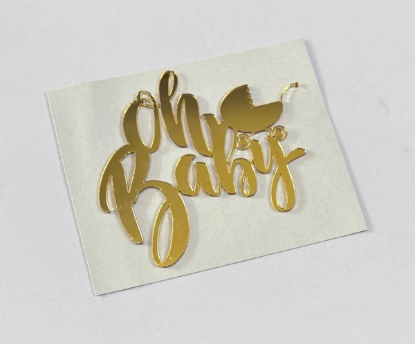 Acrylic Cut Out - Gold, Delight 46, 4 Inches