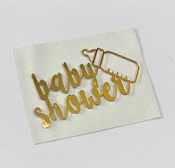 Acrylic Cut Out - 4 Inches, Gold, Delight 48