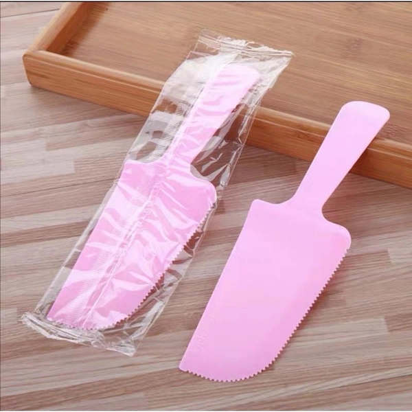 Plastic Knife & Server - 100 Pcs Pack, Assorted colours